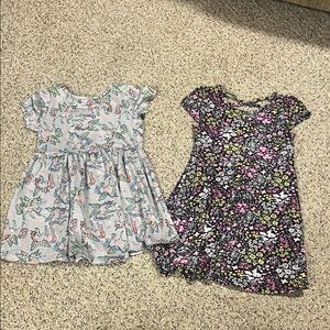 ⭐️3/$20 Freestyle Kids Dresses Set - Gray and Black Floral/unicorns